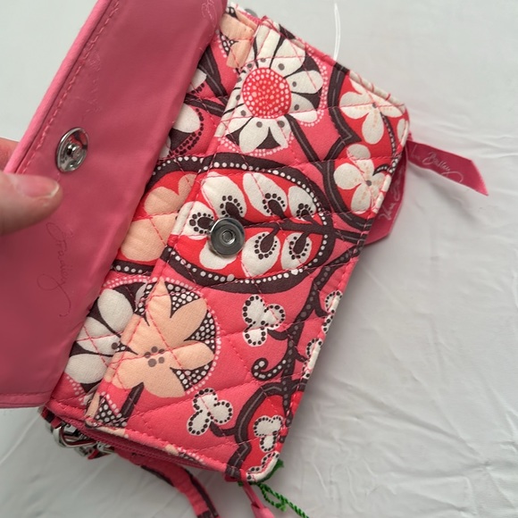 Vera Bradley Blush Pink All in One Crossbody floral wallet and wristlet - Picture 2 of 10